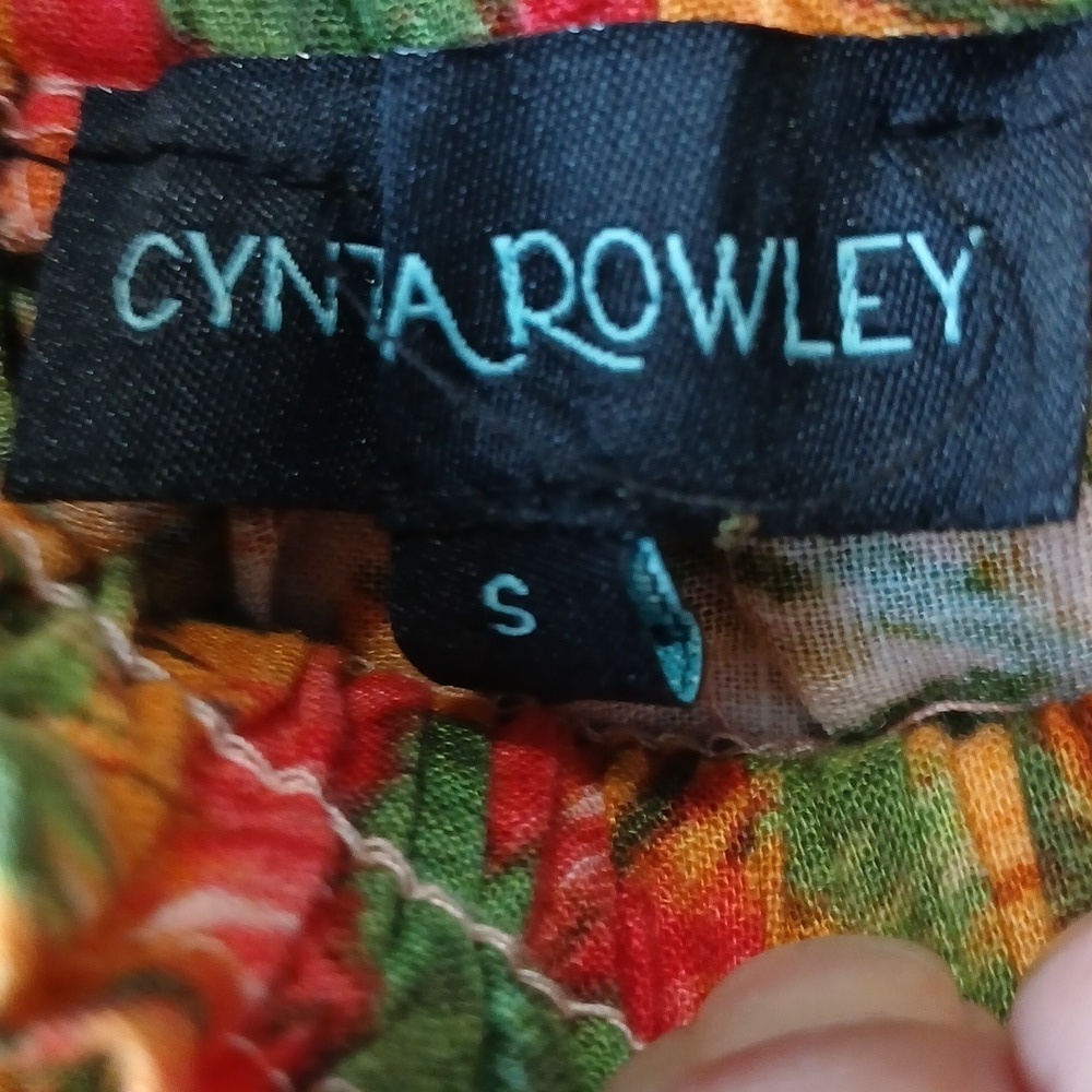 Cynthis Rowley Linen Blend Tropical Maxi Skirt Women's Small Resortwear … - Picture 4 of 6